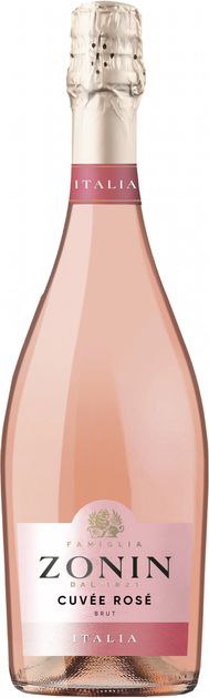 Вино ігристе Zonin Cuvee Rose Brut сухе рожеве 11% 0.75 л