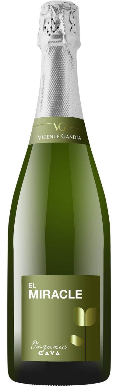 Вино ігристе Vicente Gandia Cava Brut El Miracle Organic сухе біле 11.5% 0.75 л
