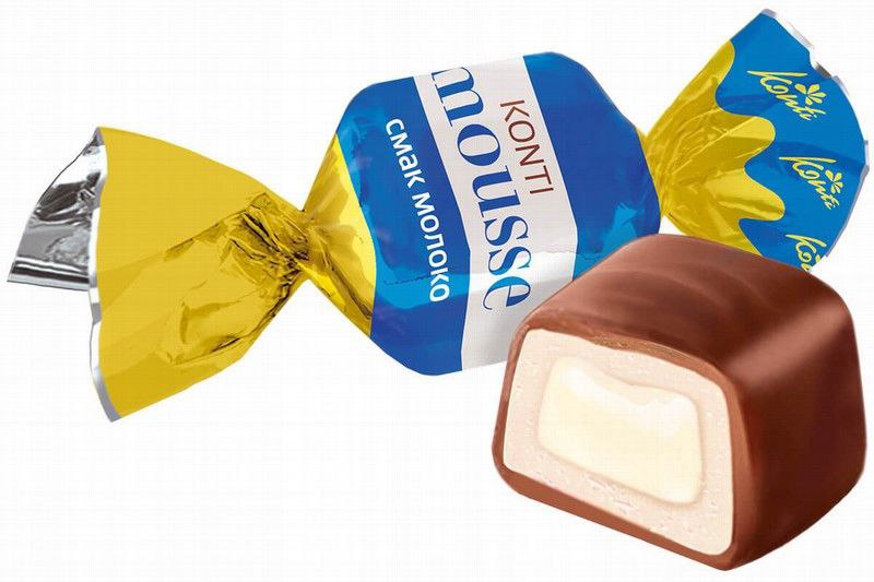 Цукерки Konti-mousse Конті смак молоко 1кг