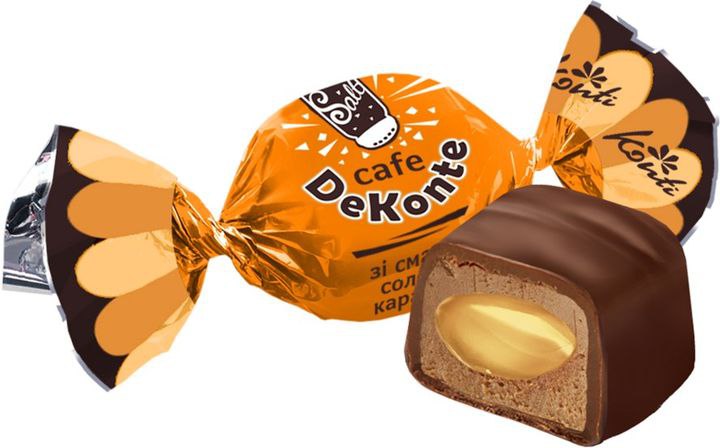 Цукерки Cafе DeKonte Конті зі смаком солоної карамелі 1кг