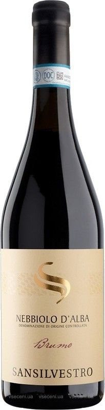 Вино San Silvestro Brumo Nebbiolo d'Alba червоне сухе 0.75 л 14%