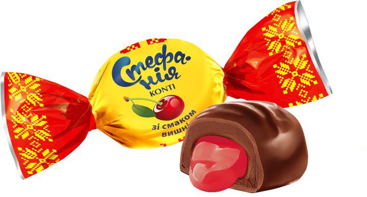 Цукерки Конті Стефанія зі смаком вишні 1кг