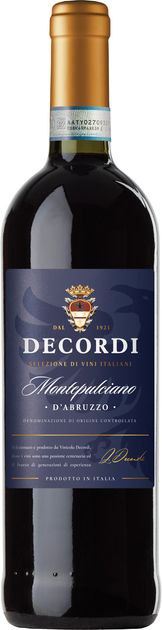 Вино Decordi. Монтепульчано д`Абруццо 2021 чер 0,75л 12,5%