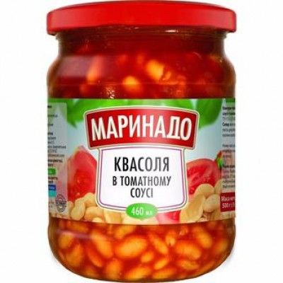 Квасоля в томатному соусі Маринадо скло 460мл