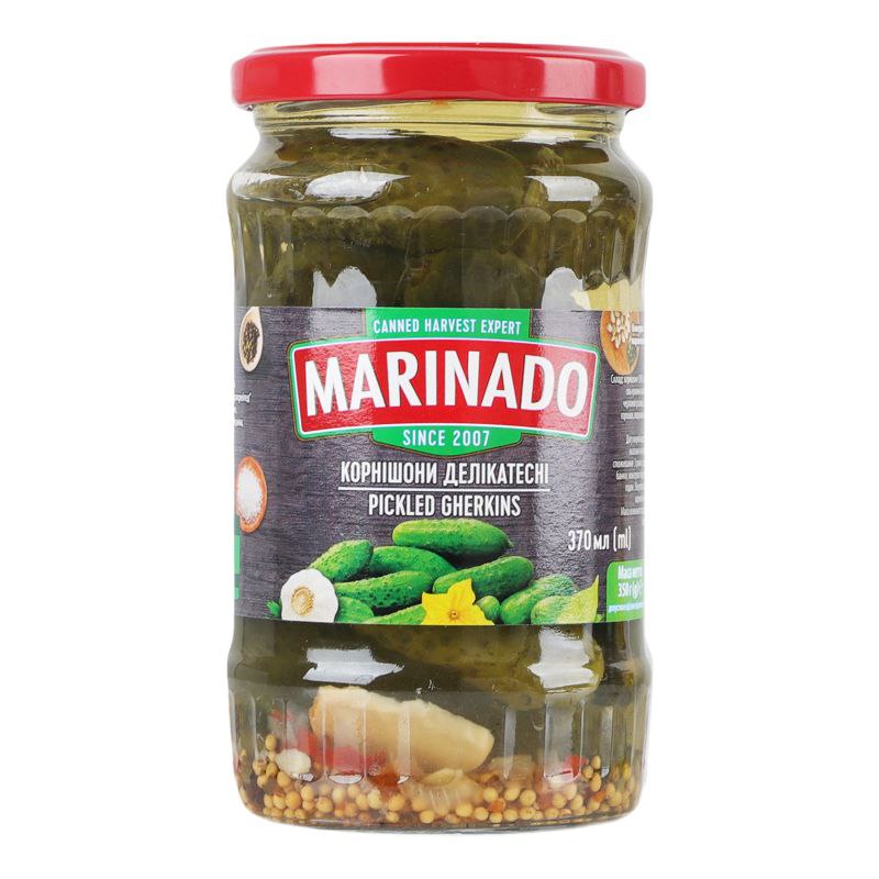 Корнішони делікатесні Маринадо скло 370мл