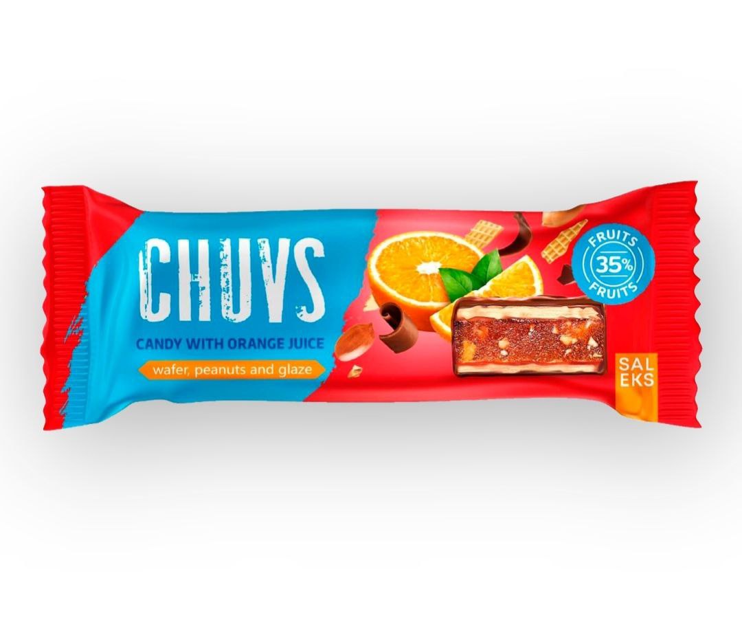 Цукерка Чавз з яблучним пюре апельсиновим соком та смаженим арахісом 30г