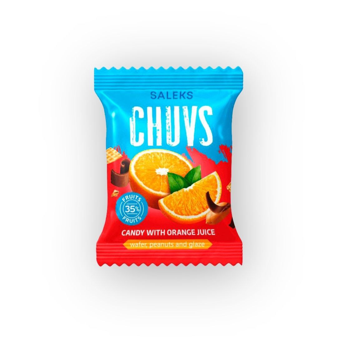 Цукерки Чавз з яблучним пюре апельсиновим соком та смаженим арахісом 1.4кг