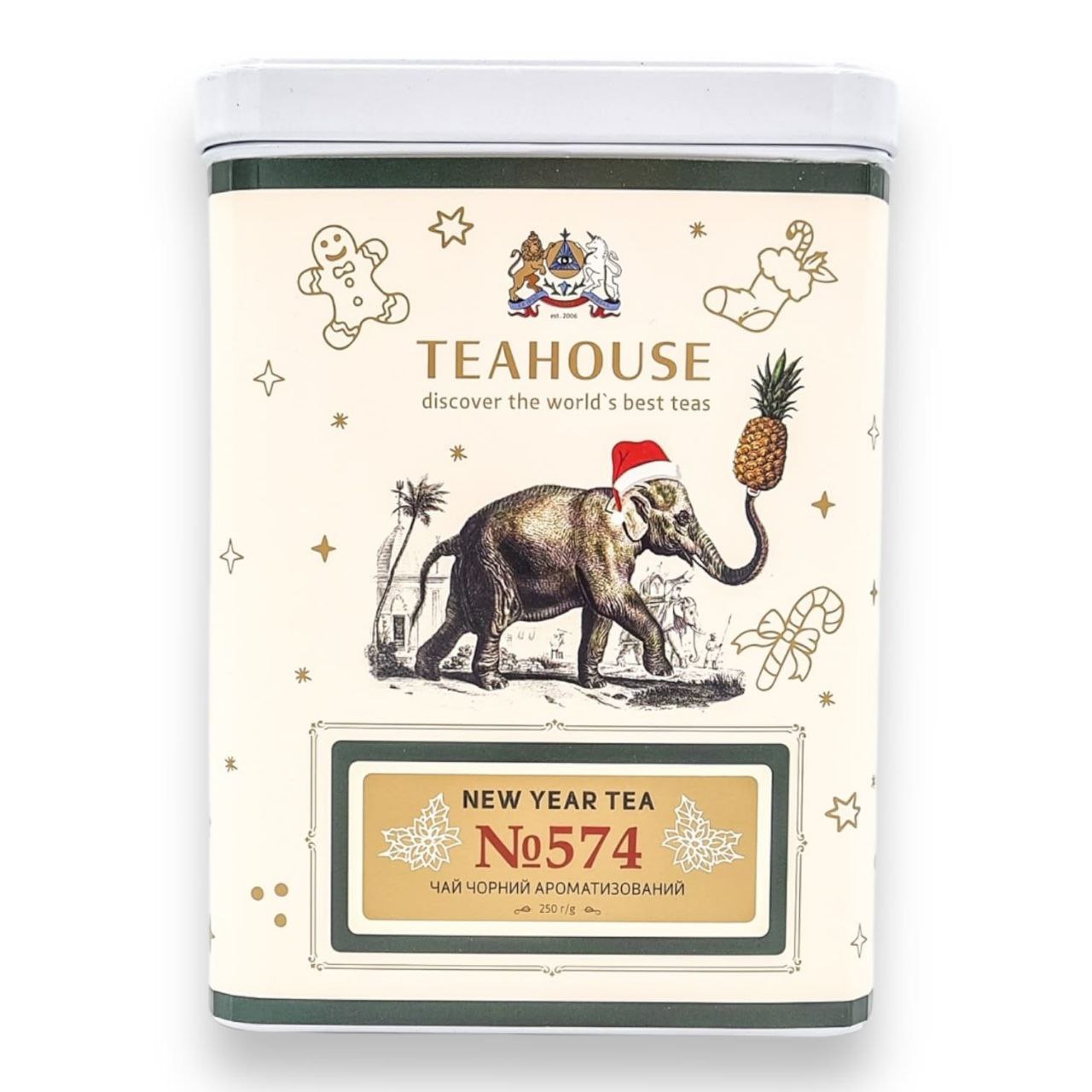 Чай Teahouse New Year Tea Слон металева банка 250г