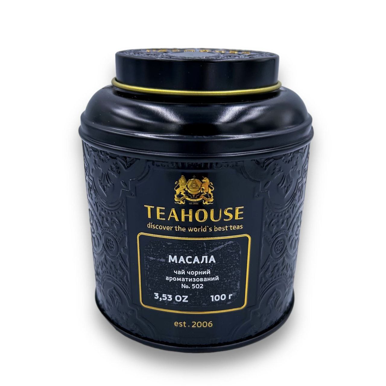 Чай Teahouse Масала металева чорна банка 100г