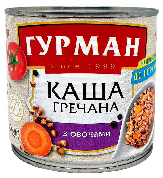Каша гречана з овочами Гурман з/б 410г