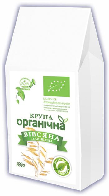 Крупа вівсяна Козуб плющена органічна пакет 500г