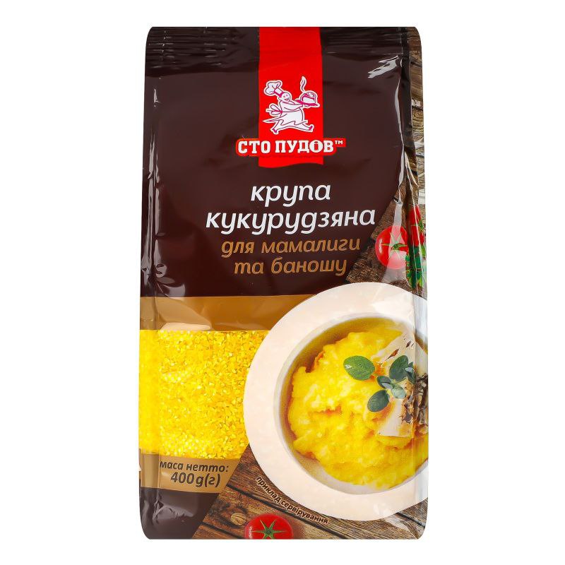 Крупа кукурудзяна для баноша та мамалиги Сто пудів 400г