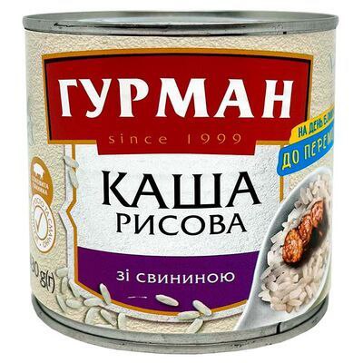 Каша рисова зі свининою ДСТУ Гурман з/б 430г