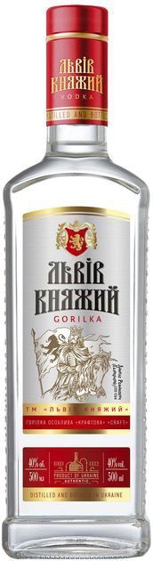 Горілка Львів Княжий Крафтова 40% 0.5 л