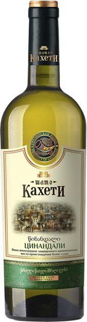 Вино Грузинське ШАТО КАХЕТИ Цинандалі біле сухе 0,75л 10%