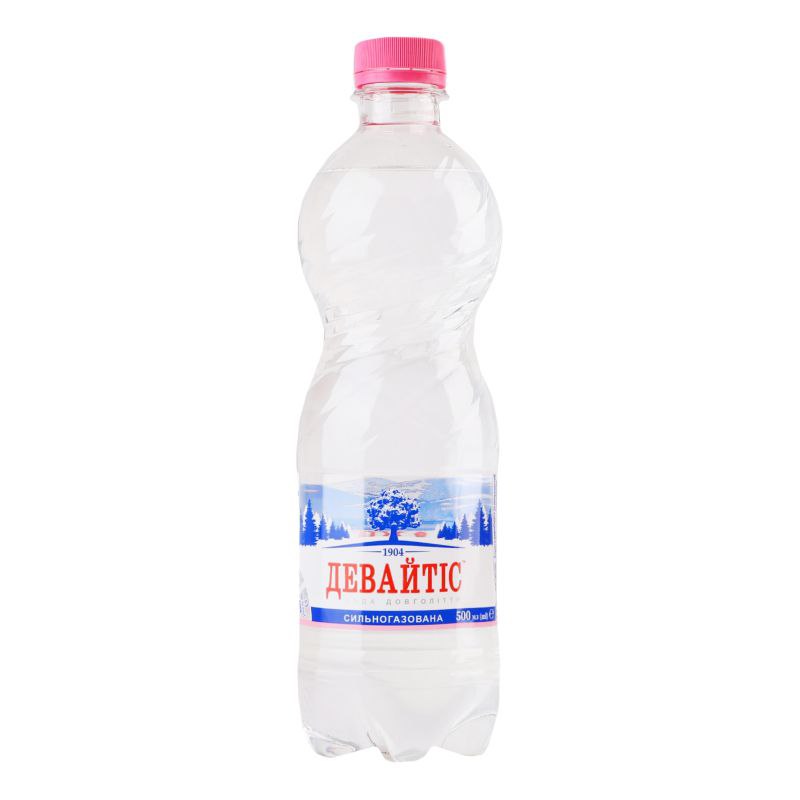Вода мінеральна с/газ Девайтіс 0.5л ПЕТ