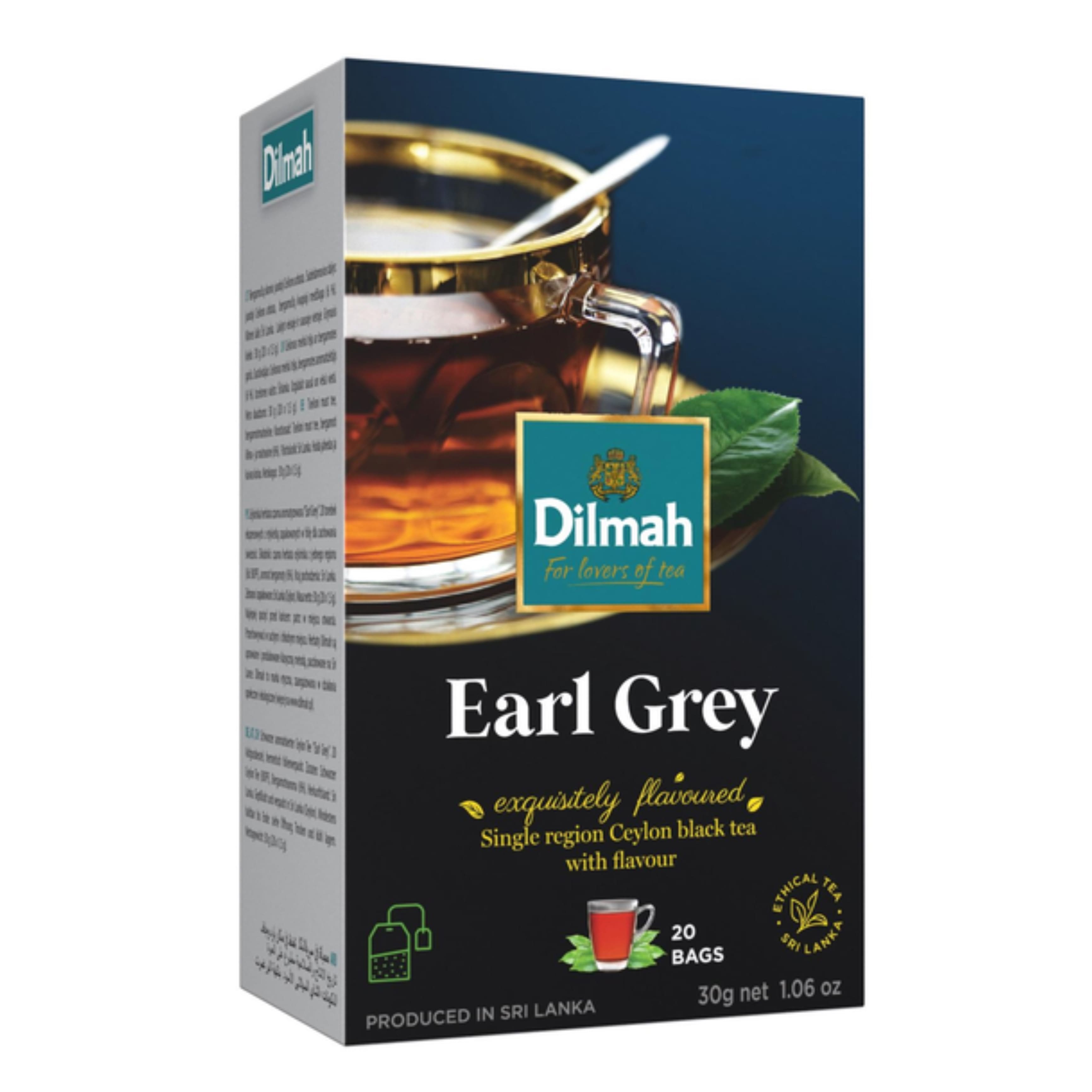 Чай Dilmah Граф Грей пакетований з ярликом 20х1,5г