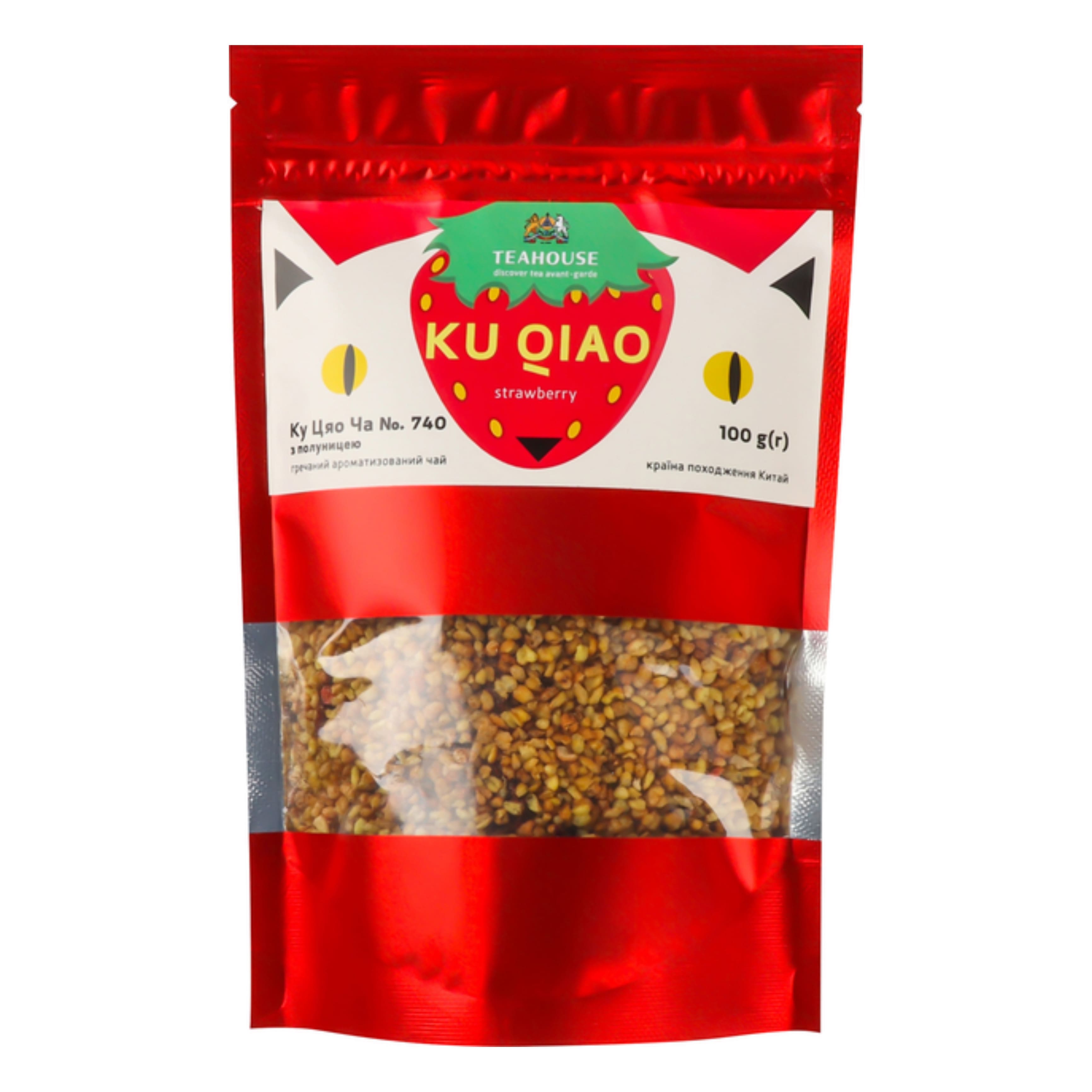 Гречаний чай Ку Цяо Ча з полуницею 100г
