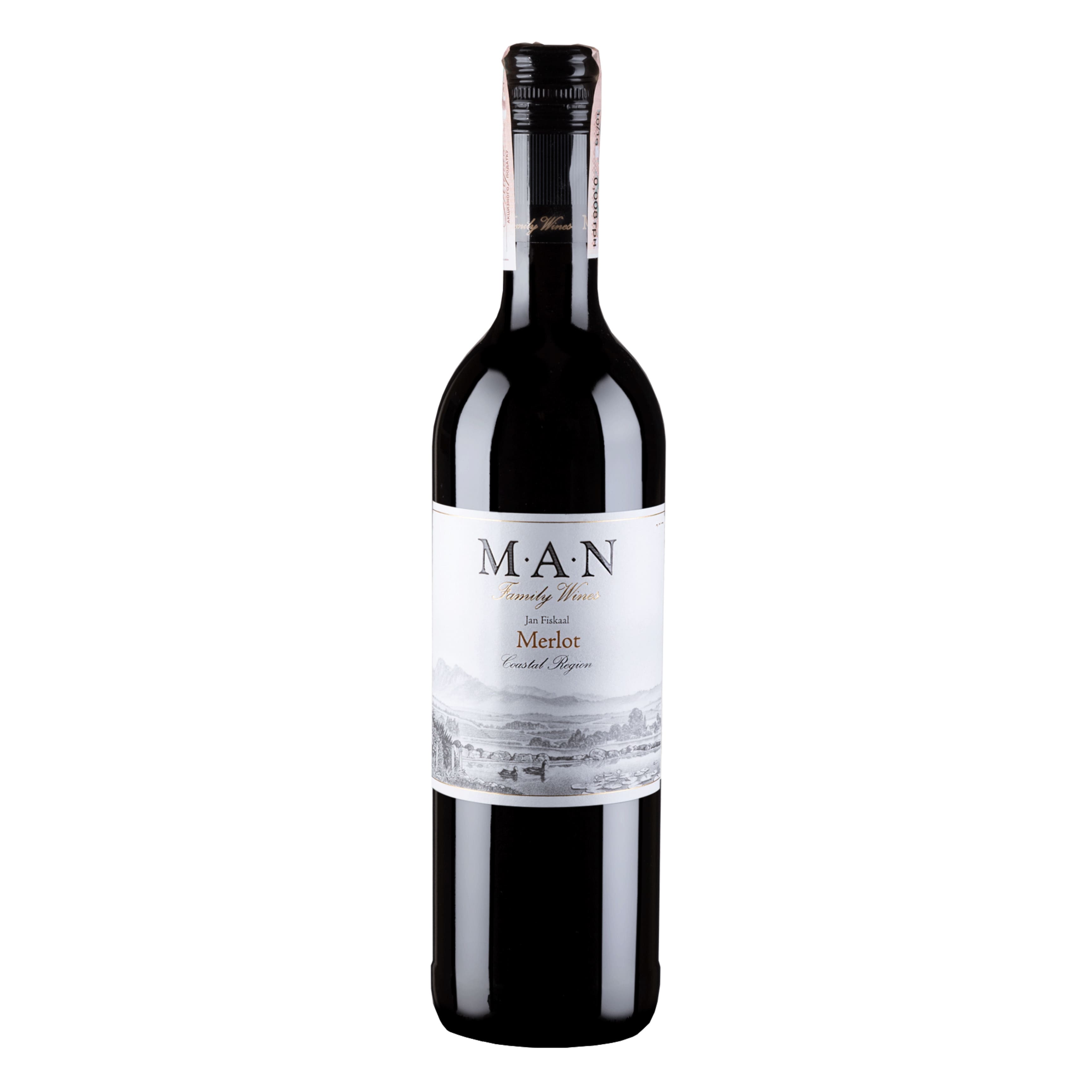Вино МАН Мерло Ян Фіскаал 14% чер сух 0,75л