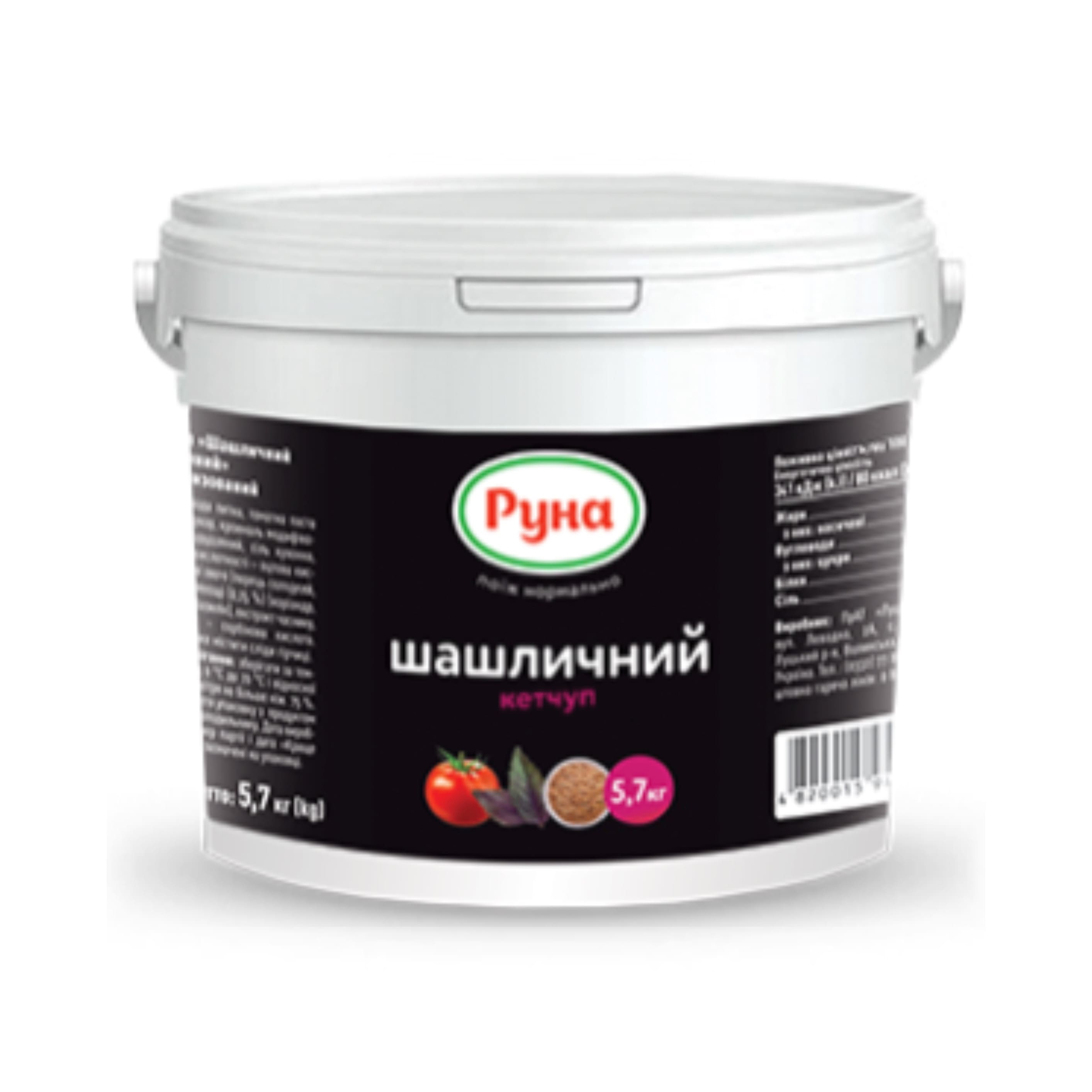 Кетчуп Руна шашличний 5,7кг (відро)