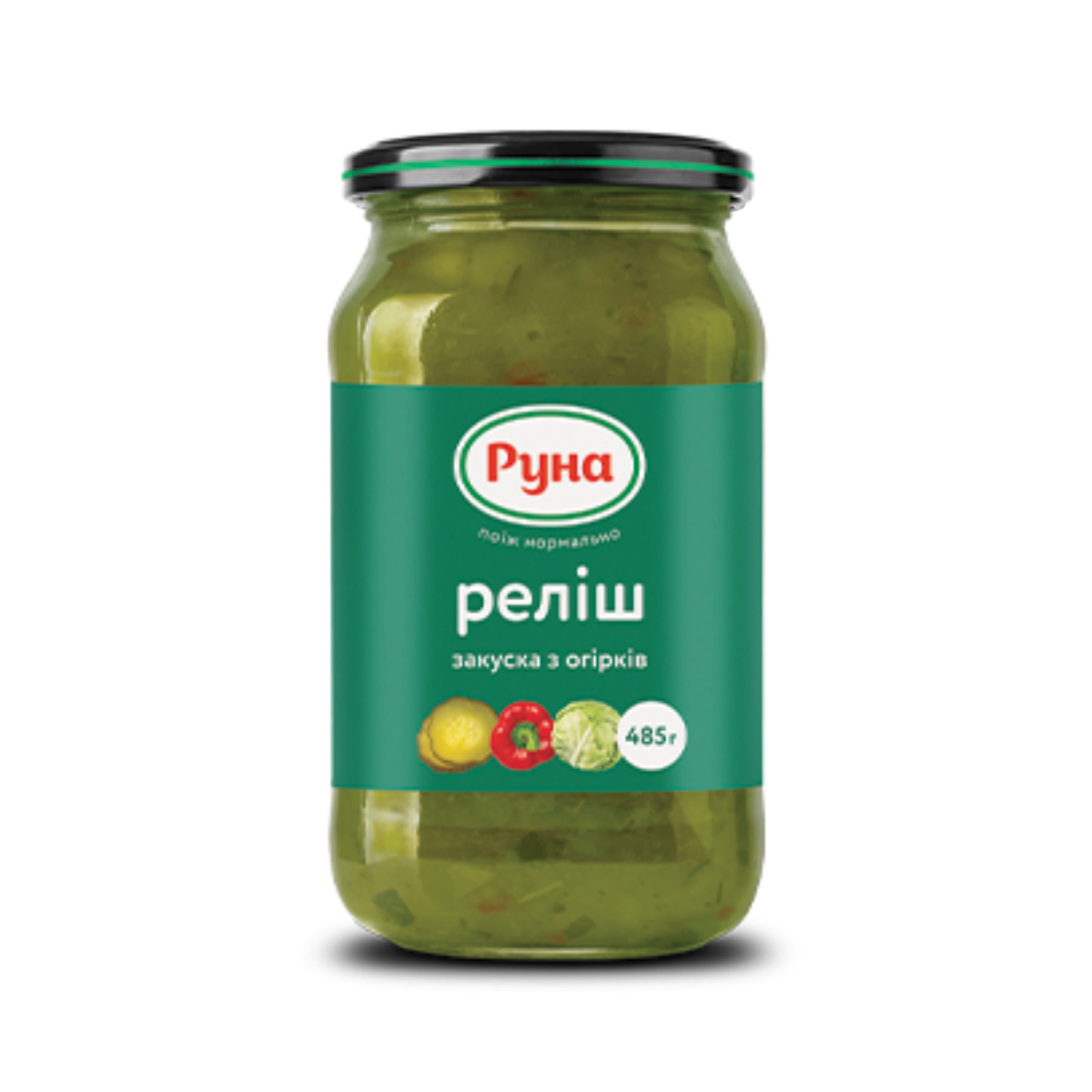 Соус Руна 485г Реліш з огірків скло