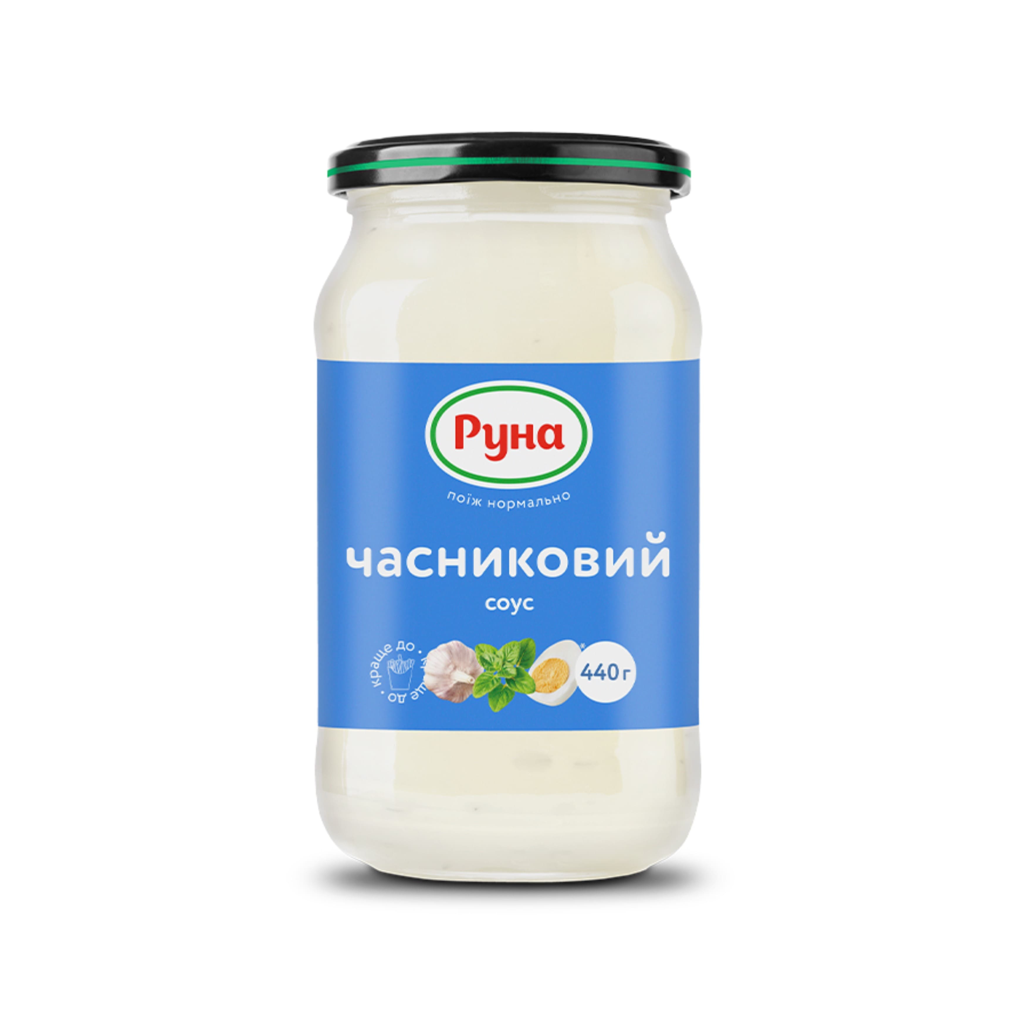Соус майонезний Руна 440г Часниковий